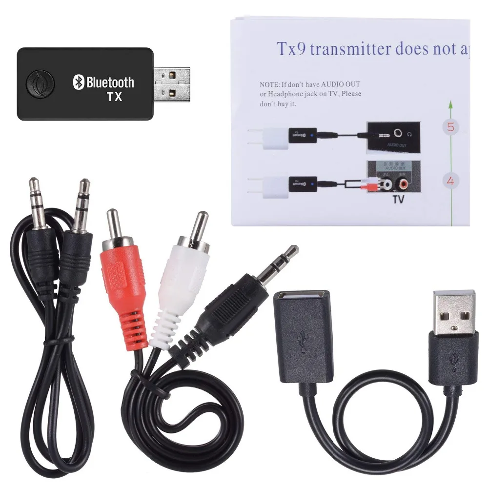 LBSC Bluetooth Transmitter Connected to 3.5mm Audio Devices USB Powered Stream Music from an Older Non-Bluetooth Device . | Электроника