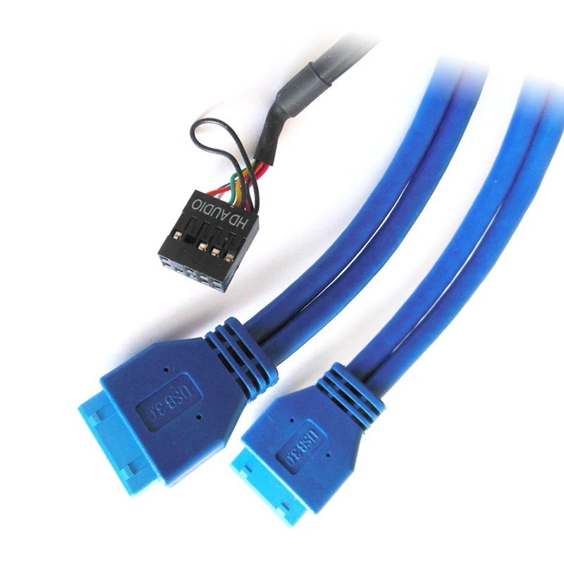En-Labs чехол для ПК 3,5 дюйма Передняя панель 4 порта USB 3,0 usb-хаб с HD аудио и микрофоном, 2 x USB 3,0 мама к материнской плате 20pin кабель
