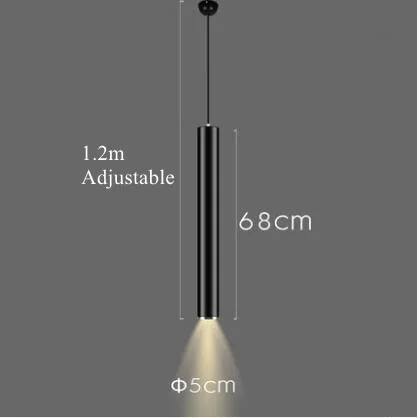 68cm x 5cm Spot 3 Вт,, LukLoy, современный подвесной светильник в скандинавском стиле, подвесной светильник для кухни, островного обеденного стола, стойка для регистрации, офисный зал - Цвет корпуса: 68cm x 5cm Spot