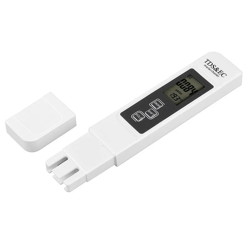 3 в 1 Функция цифровой TDS EC метр lcd & Тестер температуры 0 9990ppm проводимость вода
