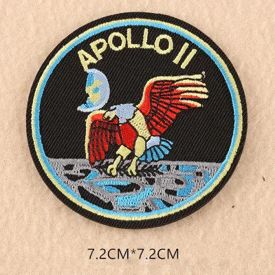 Космический Apollo Mission Patch эмблемы VOYAGER BACK SPACE коллаж астронавт космический костюм программа сувенирная нашивка значок - Цвет: DK02O
