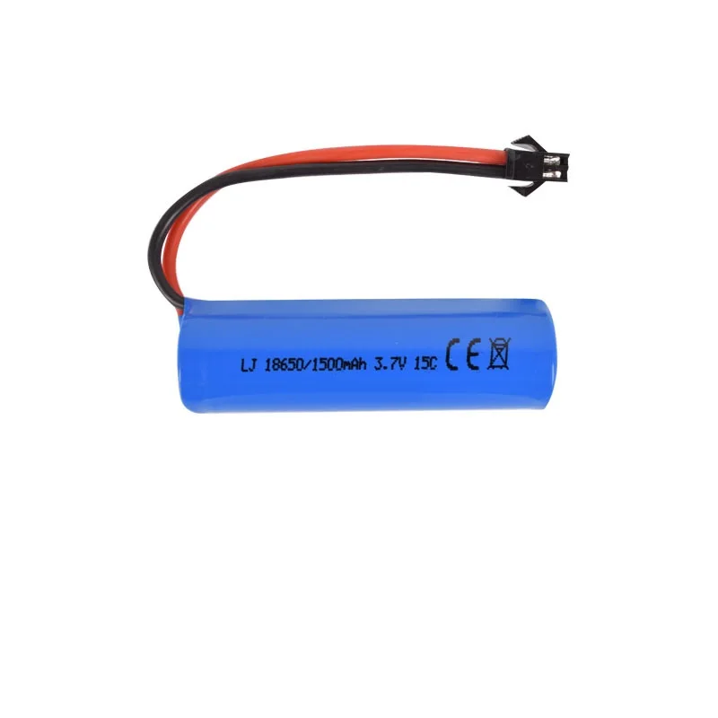 Белый 3,7 V 1500mAh 15c Lipo батарея дистанционного управления вертолет/Самолеты/автомобильный аккумулятор 3,7 v 18650 цилиндрическая Lipo батарея SM plug - Цвет: Белый