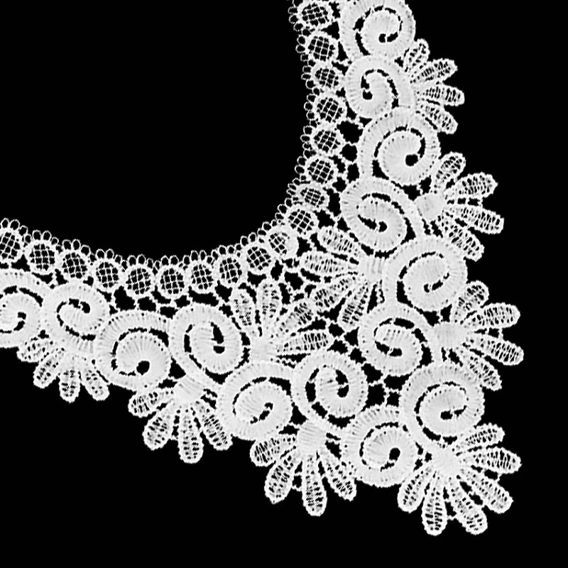 1 шт. вышитая кружевная тесьма из полиэстера ткань для декольте лента молочного