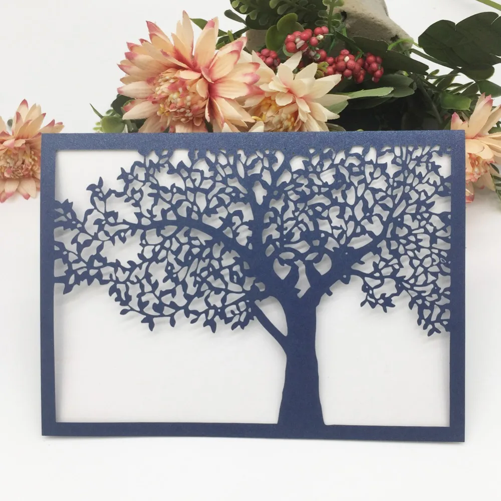 40 шт./лот Новое свадебное приглашение жемчуг лазерной резки бумажная свадебная