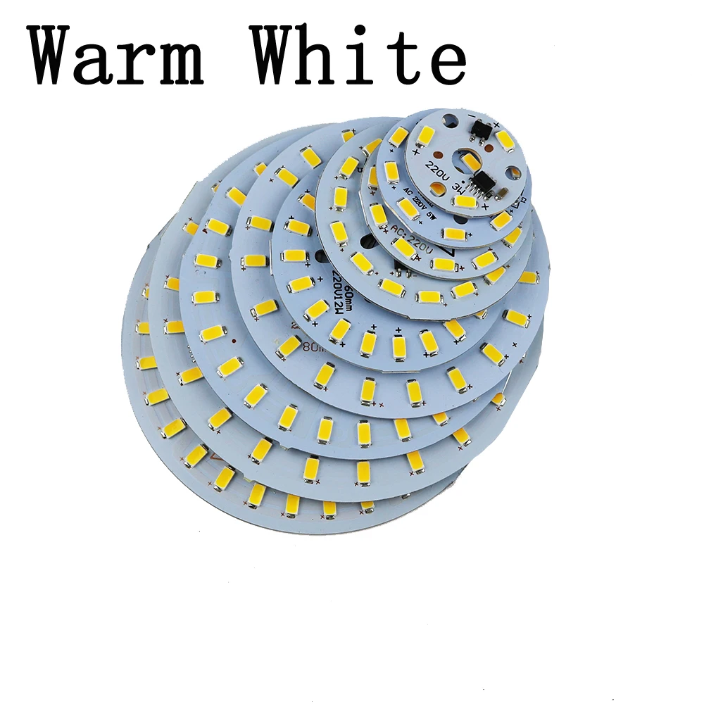 220v led plate Source 3W 5W 7W 10w 12W 15W 18W 24w 36w integrated IC driver 5730 SMD Cold Warm White aluminum pcb | Освещение