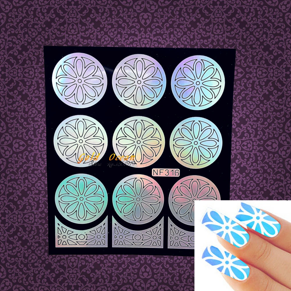 1 шт. Модный Лазерный дизайн ногтей штамп шаблон макияж советы руководство GJV201