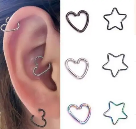 Серьги подвески для пирсинга Ювелирные Украшения Пирсинга Ушей кости сердце