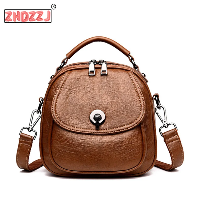 Многофункциональные рюкзаки для девочек Mochila Feminina женские кожаные рюкзаки высокого качества в консервативном стиле маленький рюкзак в винтажном стиле