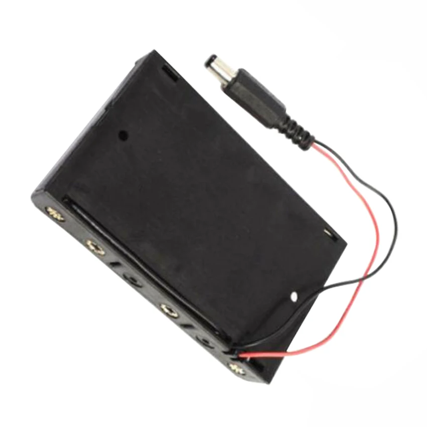 6 х АА батарея чехол держатель для хранения с DC2.1 разъем питания Arduino Diy банк IqosBattery