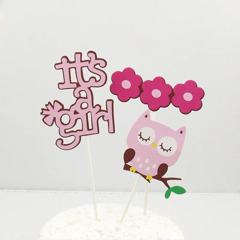 Это Топпер для кексов девочек новые розовые цветочные украшения девочек|Товары