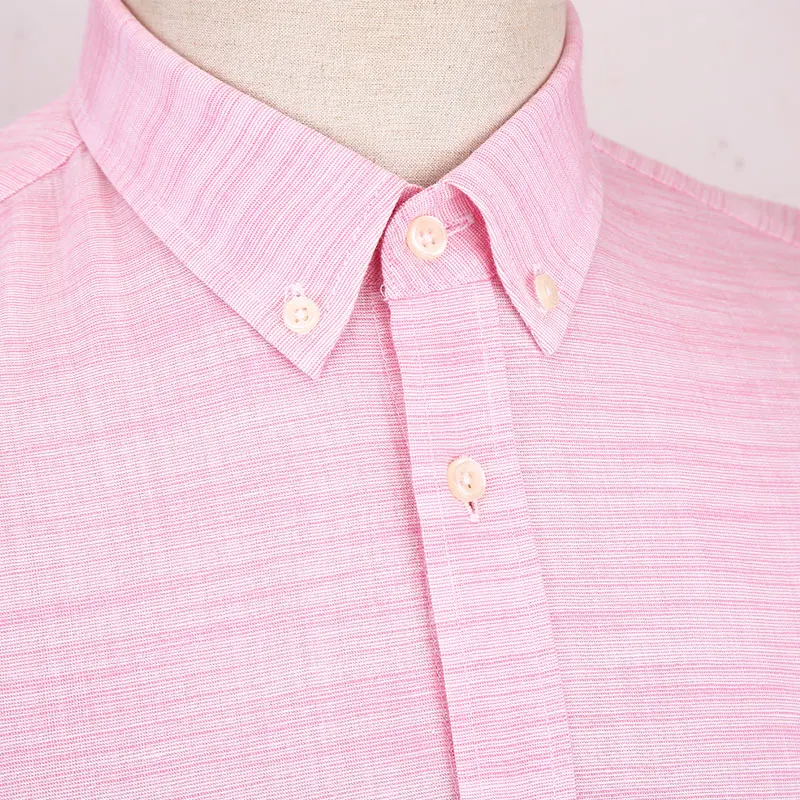 Мужская Повседневная рубашка с коротким рукавом и накладным карманом на груди