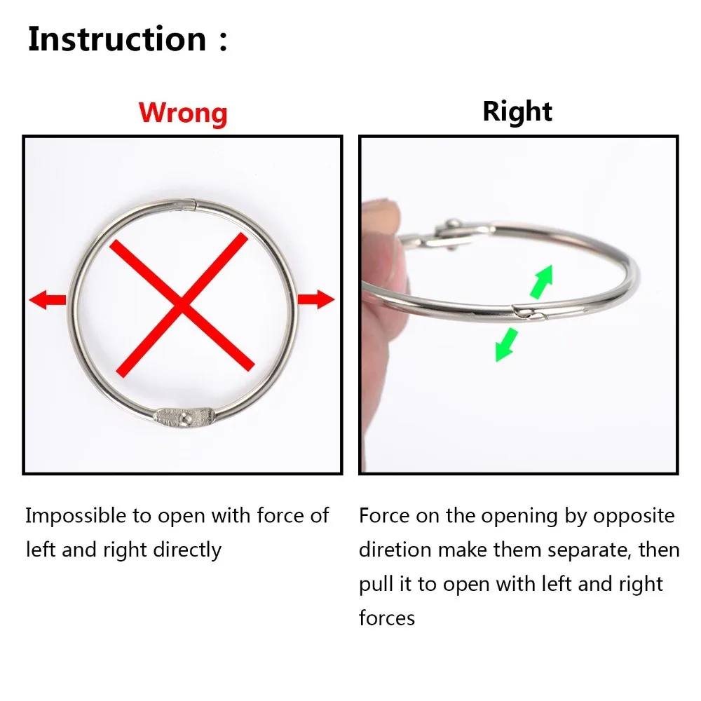 6 шт. серебряные золотые бронзовые черные кольца для связывания книг