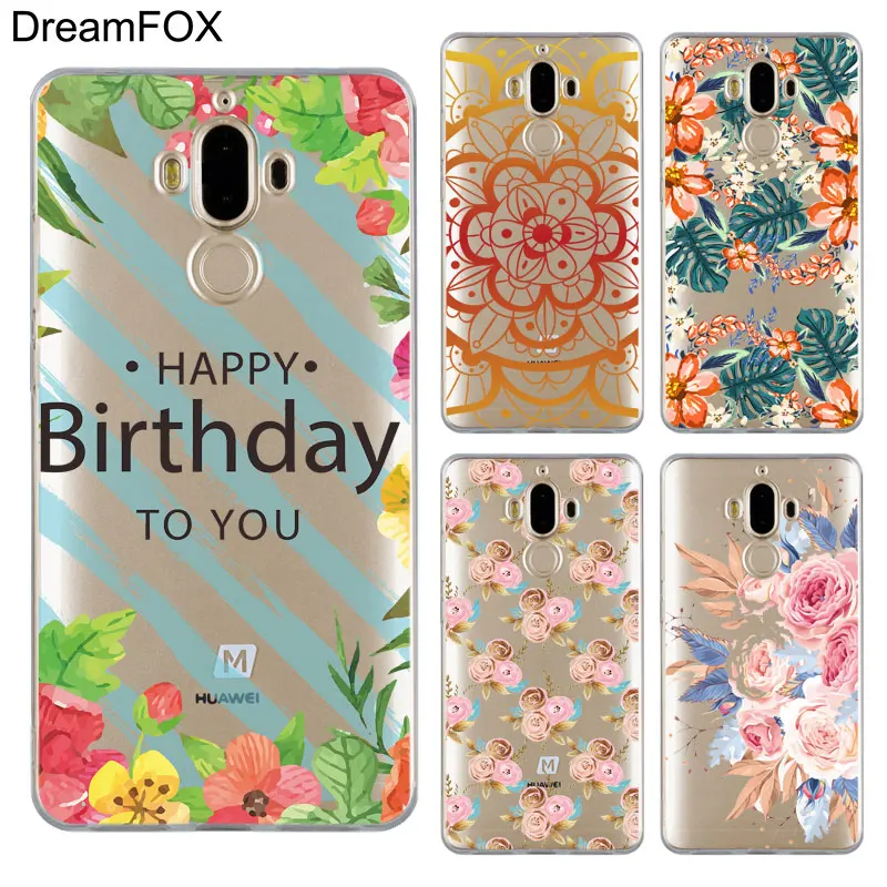 DREAMFOX L580 Fashion Flower Soft TPU Silicone Case Cover For Huawei Mate Nova 2 9 10 20 30 Lite Pro Plus |