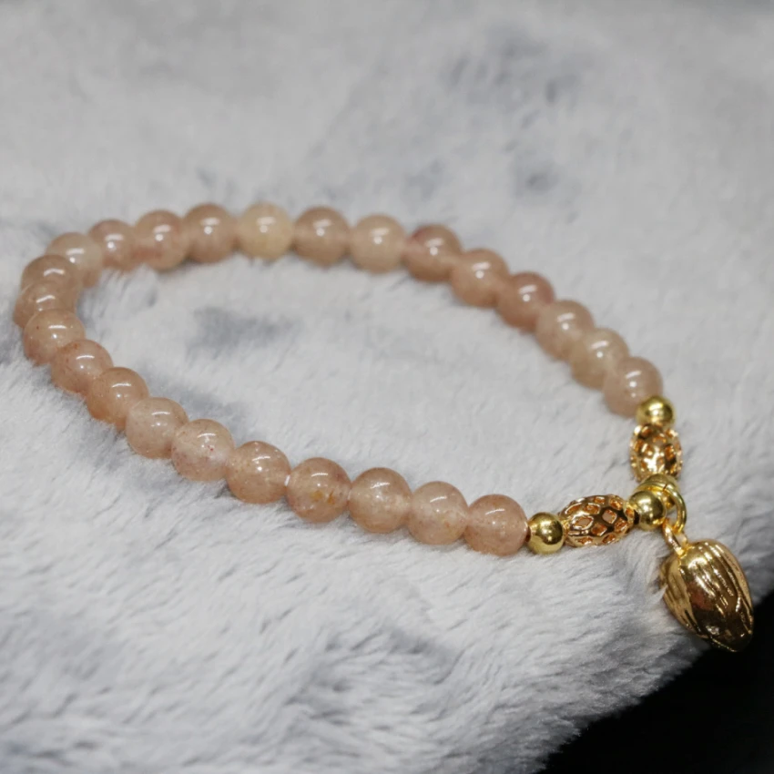 Изысканный Лидер продаж 6 мм круглые бусины золото цвет аксессуара натуральной