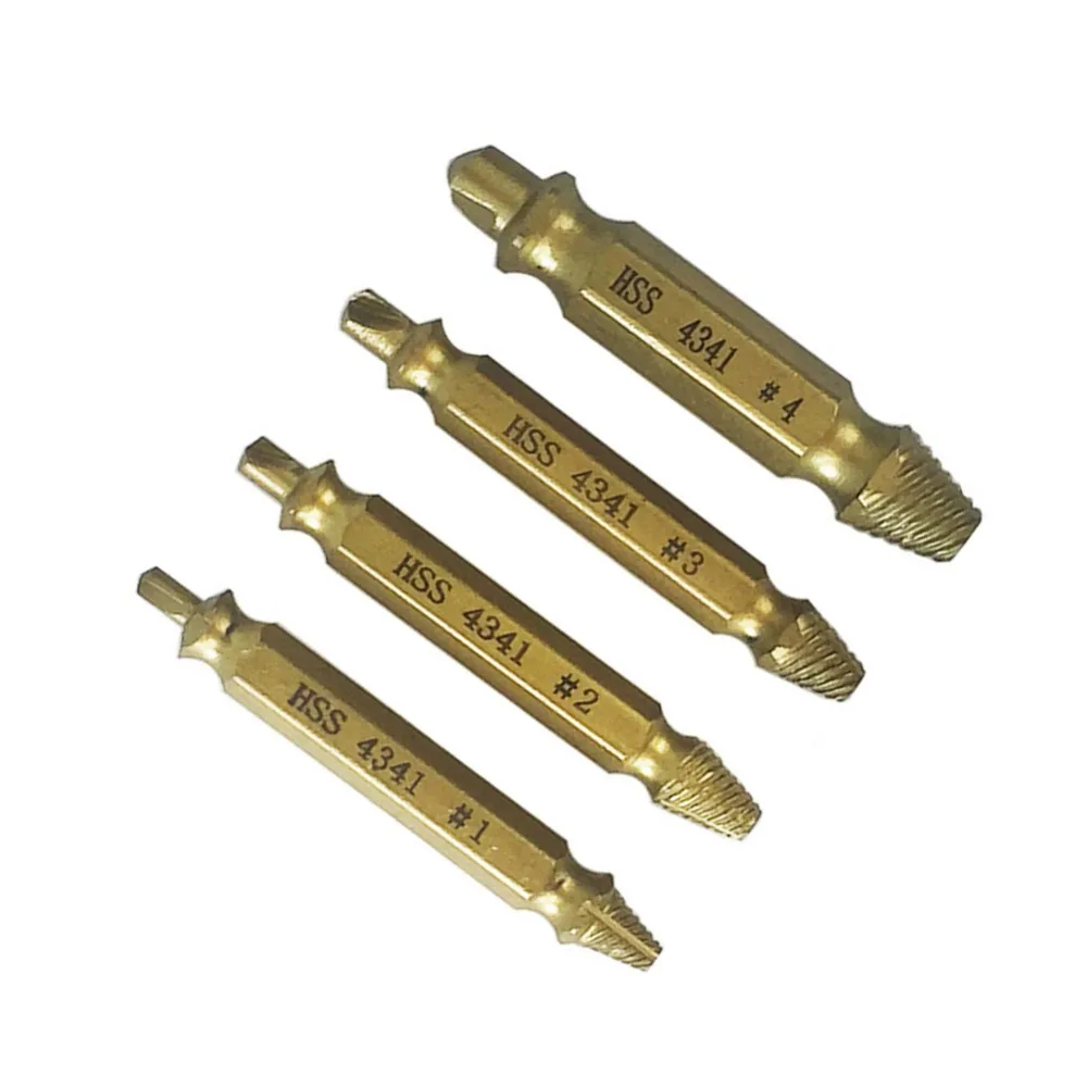 4 шт. поврежденный винт Extractor и удалить набор лишен Винт Remover Grabit винт вытяжка сломанной болт Extractor HSS 4341