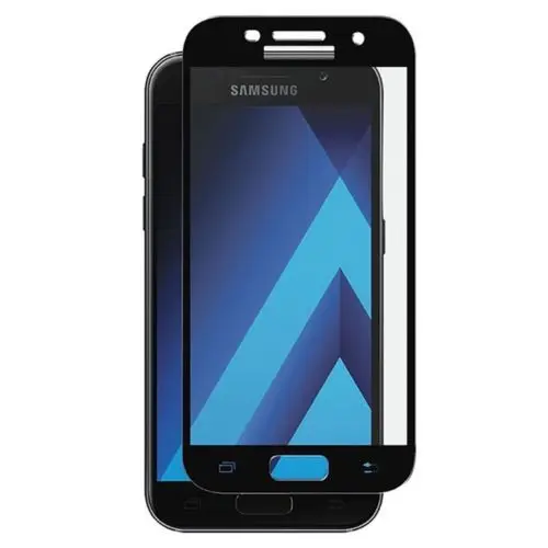 Экран зашита для samsung Galaxy A8 A3 A5 J5 Prime/J7 Prime S6 S7 J3 J5 J7 пленка защитная пленка из закаленного высокопрочного Стекло - Цвет: Черный