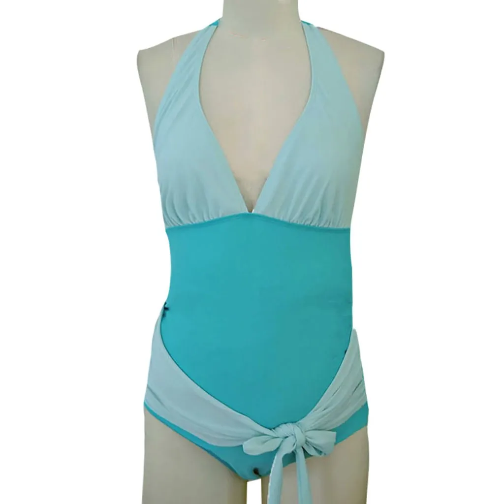 Сексуальные Купальники SAGACE для беременных женщин комплект танкини синие цельные