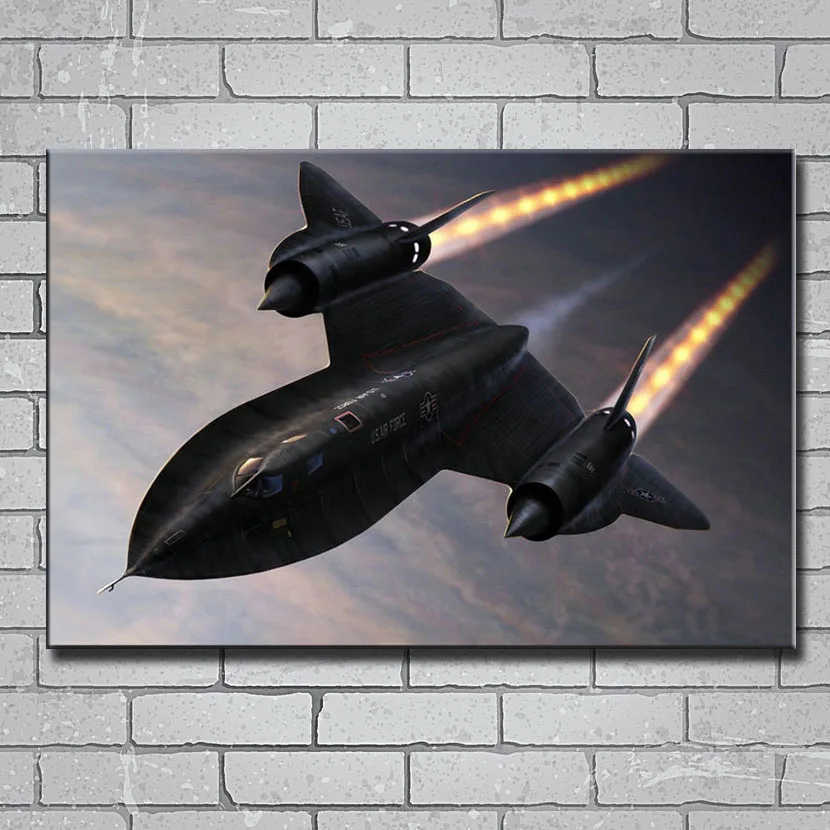 Y018 искусство черный самолет Военный стиль 14x21 24x36 27x40 дюймов шелковая Наклейка на
