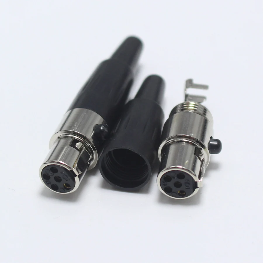 1 шт. мини XLR гнездо с хвостом 5 Pin маленький P Аудио Микрофон Разъем сварной