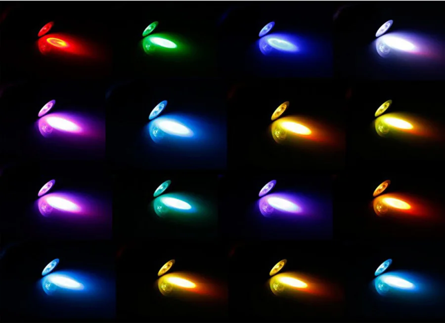 E27 RGB светодиодный светильник 16 цветов s 3 Вт E14 MR16 GU10 RGB светодиодный светильник Точечный светильник многоцветный с дистанционным управлением вечерние украшения