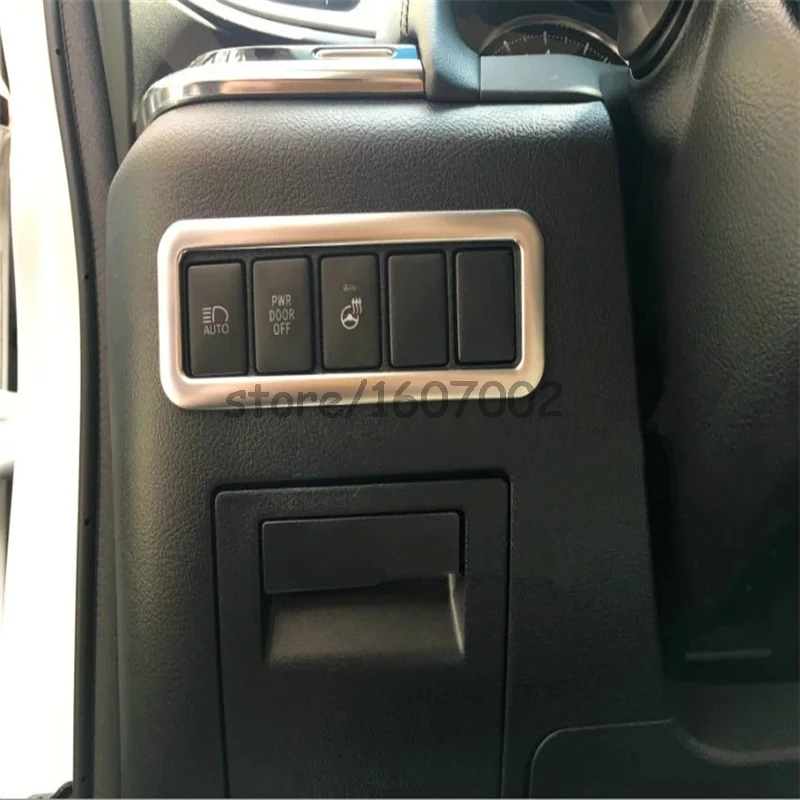 Для Toyota Alphard Vellfire 2016 ABS Хромированная передняя фара swtich Кнопка крышка аксессуары