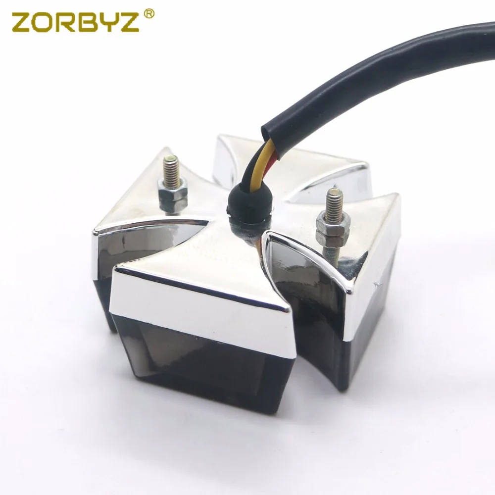 ZORBYZ светодиодный мини фонарь для мотоцикла Мальтийский крест задний стоп сигнал