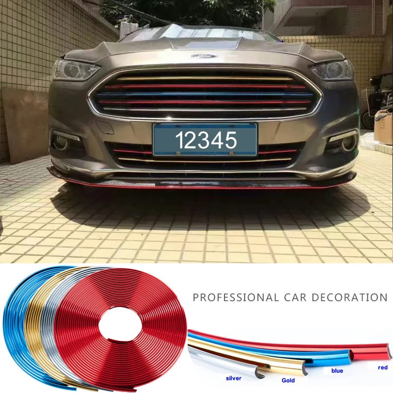 2 м/лот зажим решетки радиатора Универсальный автомобиля волнообразные хром