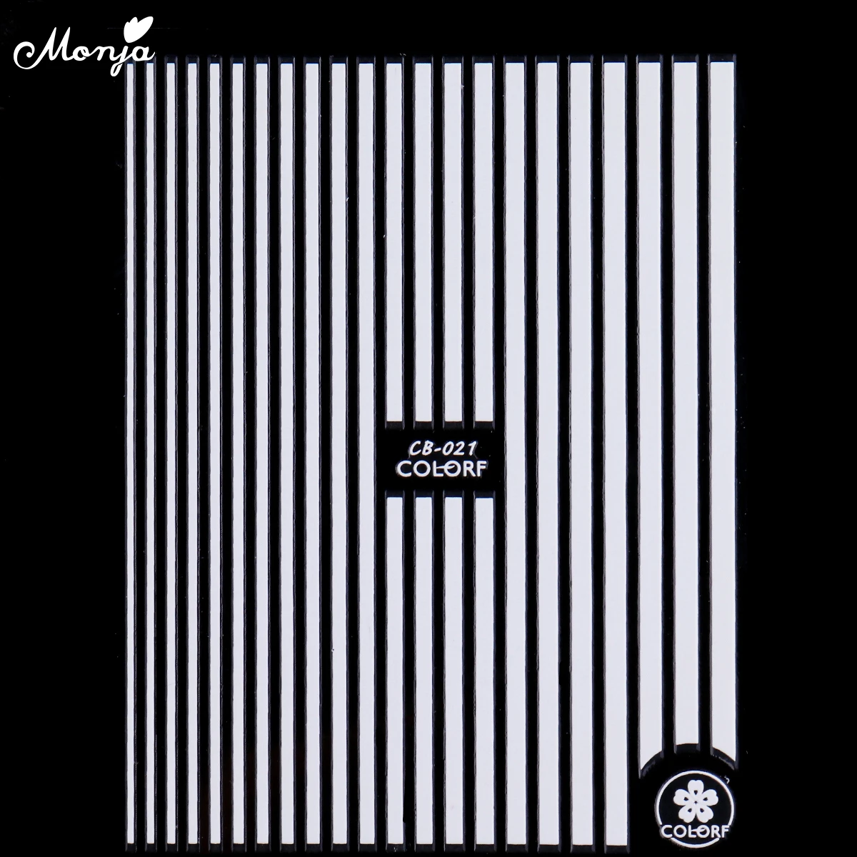 White Straight Line Monja дизайн ногтей самоклеющиеся наклейки металлические прямые полосы волновой линии лента фольга для перевода рисунков на ногти 3D DIY Наклейка Маникюр украшения - Цвет: White Straight Line