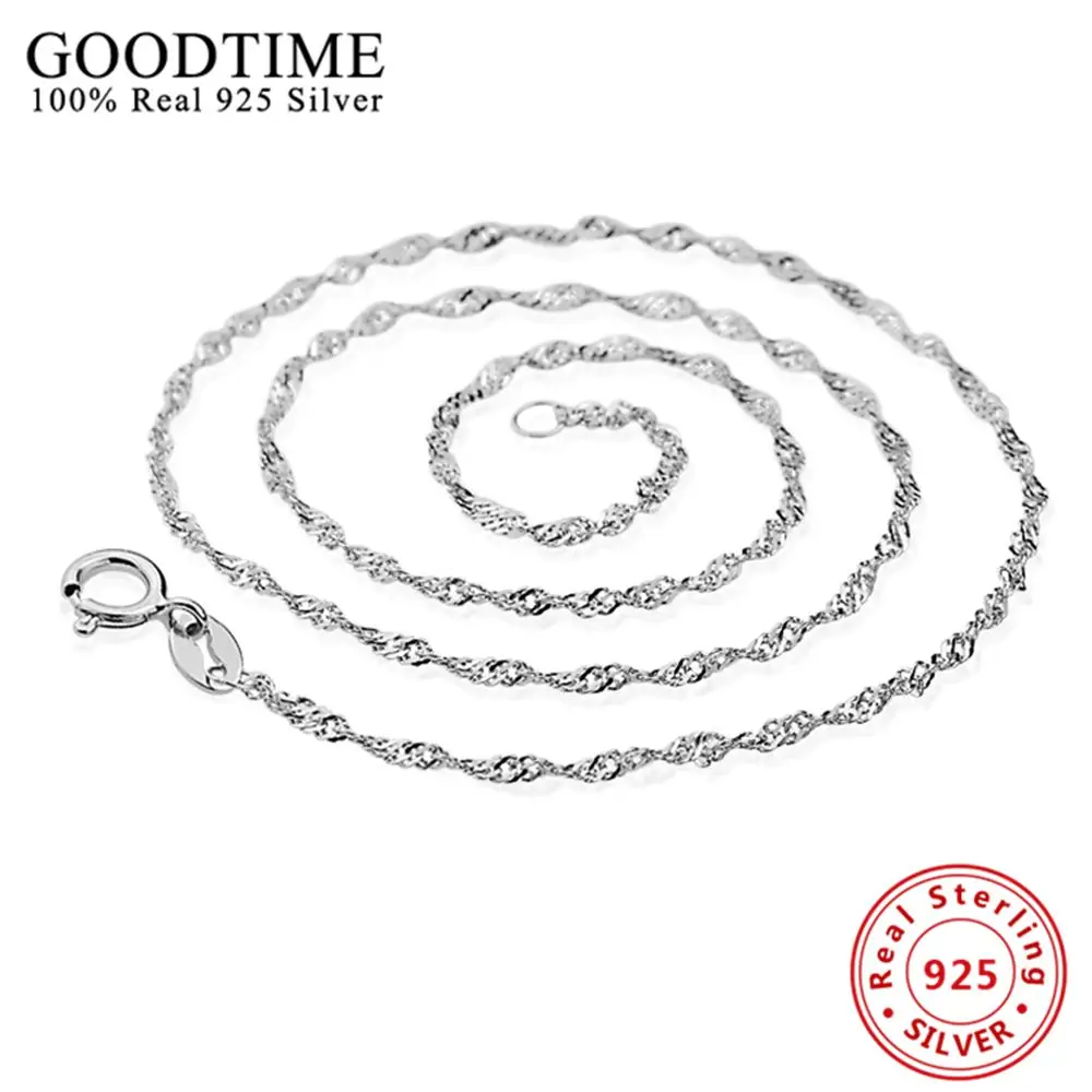 Женская цепочка из серебра 925 пробы с волнистыми звеньями|chain women|link chainchain necklace |