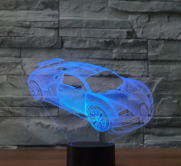 Автомобильный пульт дистанционного управления 3D свет красочный сенсорный светодиодный визуальный светильник атмосферная декоративная лампа