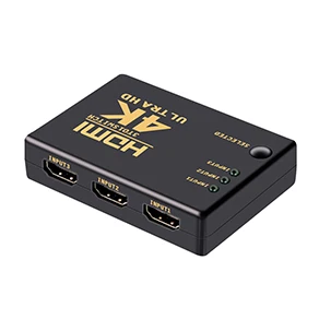 Perlinta 4K x 2K HDMI переключатель 3 в 1, кнопка и пульт дистанционного управления двойной переключатель, 3 HDMI устройства в 1 HDMI разделитель монитора коробка - Цвет: 3 TO 1 No Remote