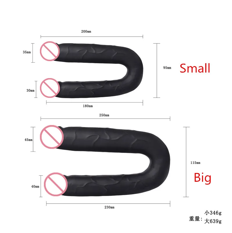 Большой и маленький черный двухсторонний пенис лесбийский Массаж точки G