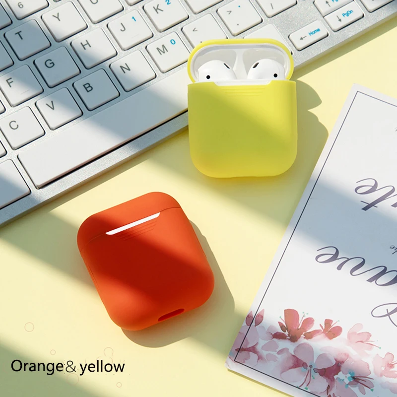 Мягкий силиконовый чехол для Airpods ударопрочный наушник защитный AirPods ультра