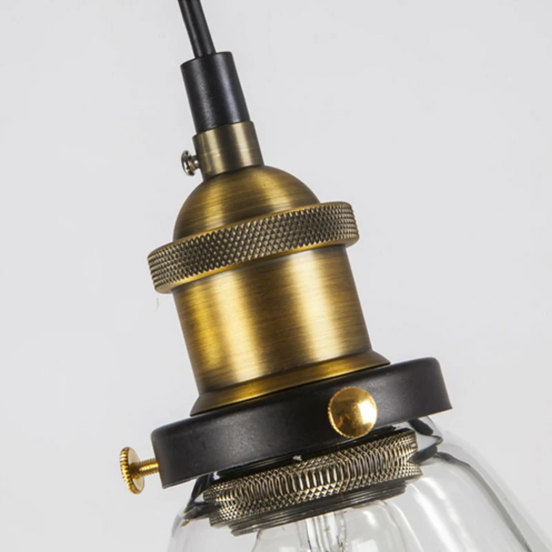 Американский винтажный подвесной светильник из янтарного стекла E27 Эдисон лампа