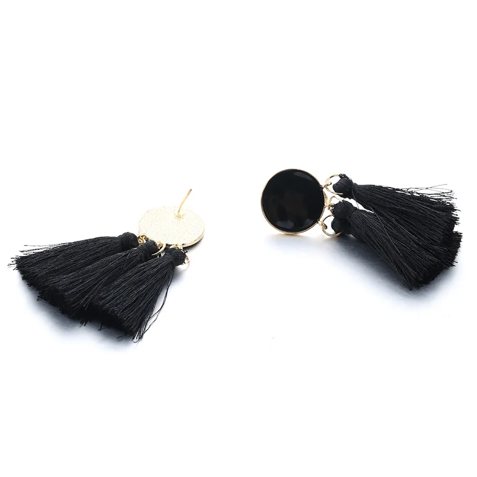 YAAYOO 6 цветов огромная серьга мотаться большой круглый BOHO Нарядные серьги с