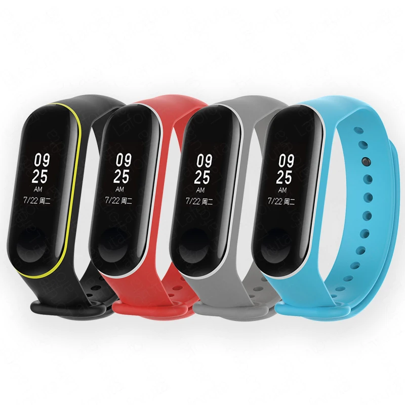 Спортивный силиконовый ремешок Laforuta для Xiaomi Mi Band 4 браслет Miband 3 сменный Band3