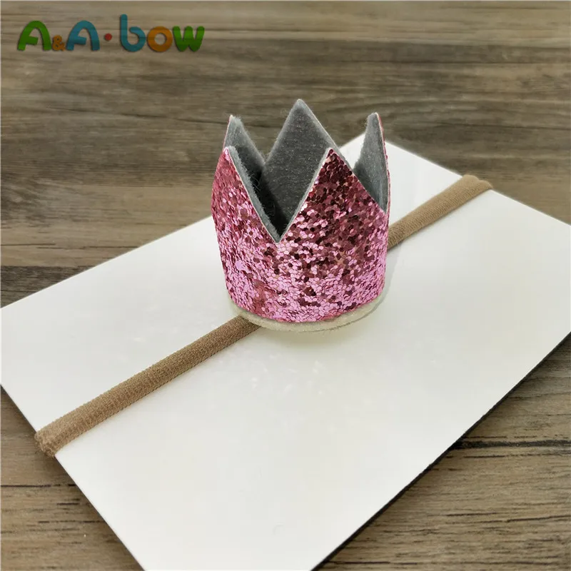 1 шт. блестящая корона эластичная повязка на голову принцесса для девочек Золотая