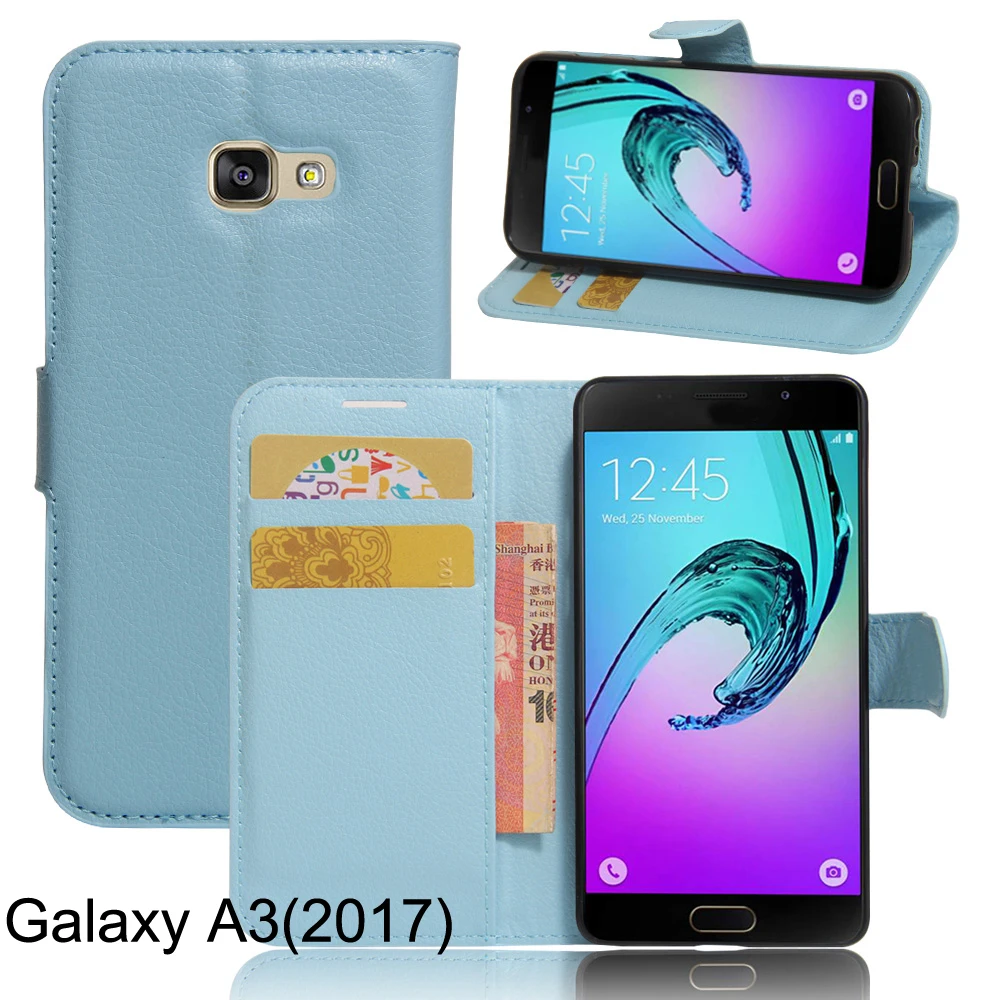 Чехол-Кошелек из искусственной кожи с узором Befosson Litchi для Samsung Galaxy A3 (2017) чехол