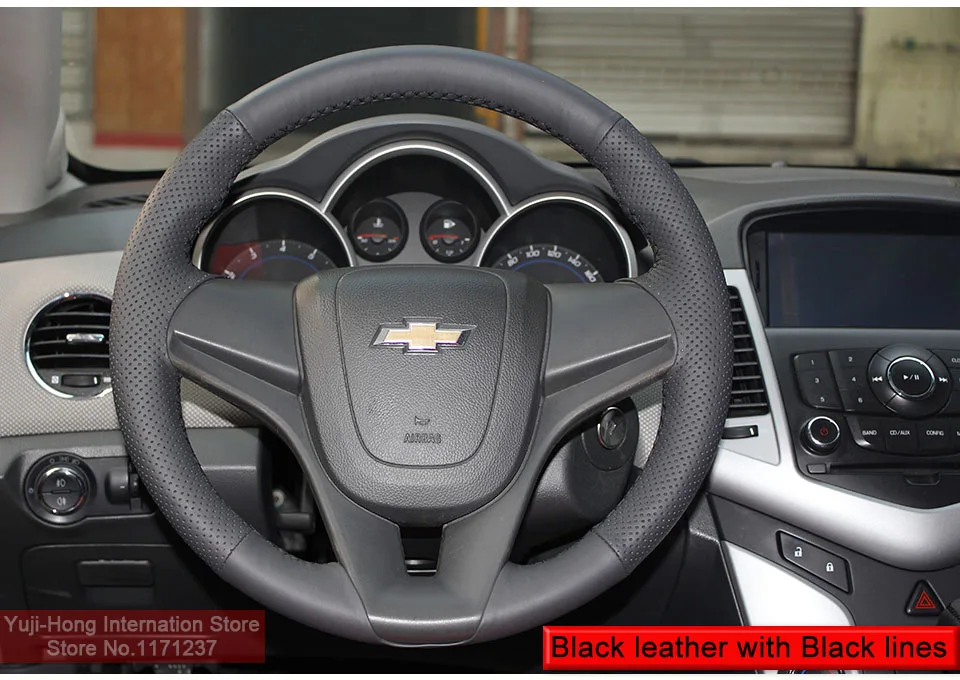 Yuji-Hong искусственная кожа Чехлы рулевого колеса автомобиля чехол для Chevrolet Cruze 2009- Trax трекер Aveo ручной работы прошитый чехол