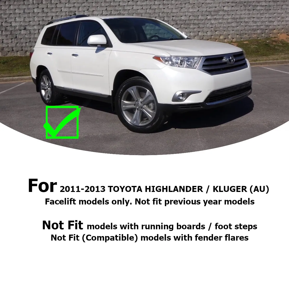 Автомобильные Брызговики брызговики аксессуары для Toyota high Lander XU40 2011 2012