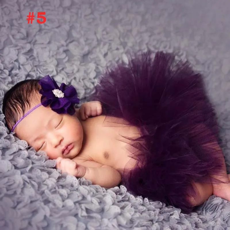 Юбка пачка с повязкой на голову для новорожденных летняя юбка фотосессии в стиле