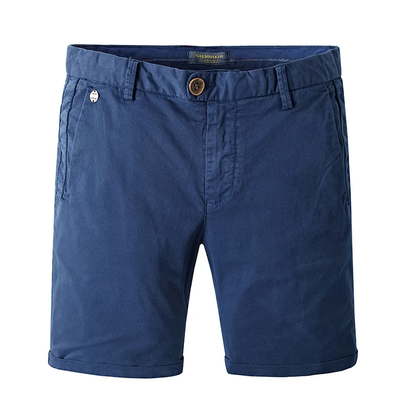 Летние Новые повседневные х/Б мужские шорты Sim однотонные 4 цвета длиной до колена