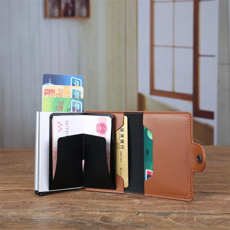 Автоматический держатель для кредитных карт защитный чехол банковских двойной