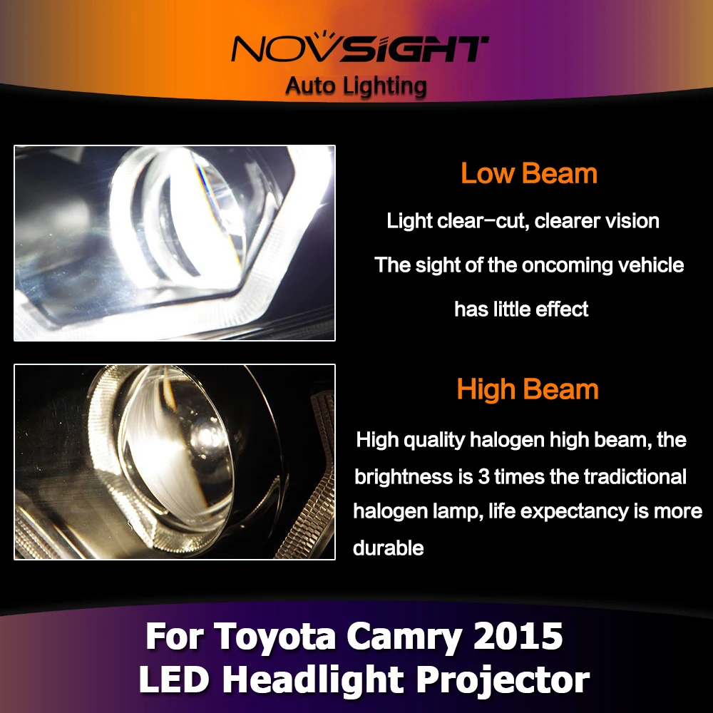 2 шт. Автомобиль Стайлинг для Toyota Camry V55 светодиодный фары DRL Bi Xenon объектив Высокий Низкий Луч поворотник