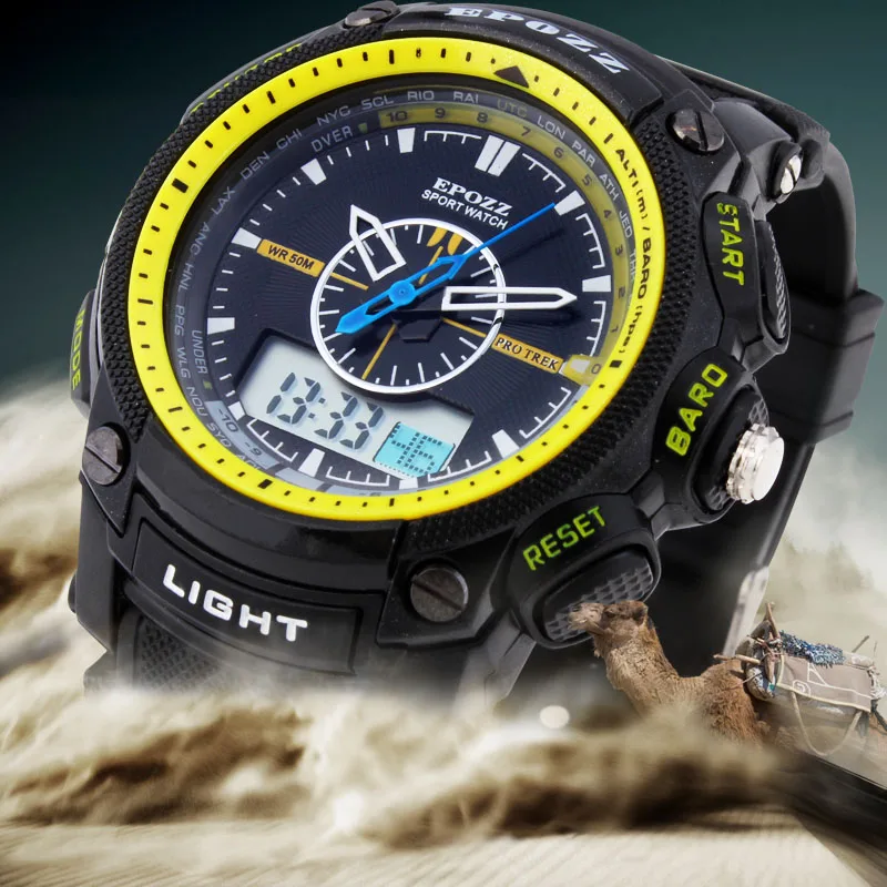 Новые армейские часы мужские спортивные бренд Epozz военные водонепроницаемые