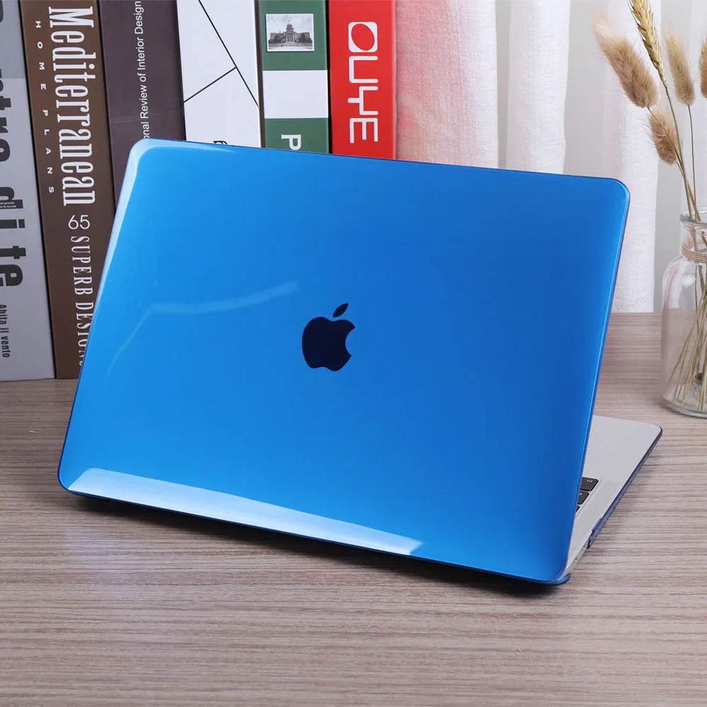 Crystal Dark Blue Чехол для ноутбука Apple MacBook Air 13 дюймов A1932 для нового Mac book Pro 13,3 15,4 Touch bar A2159 прозрачный пластиковый жесткий корпус - Цвет: Crystal Dark Blue