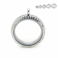 20mm 25mm 30mm 34mm 38mm floating lockets 316l stainless steel screw crystal living memory floating lockets