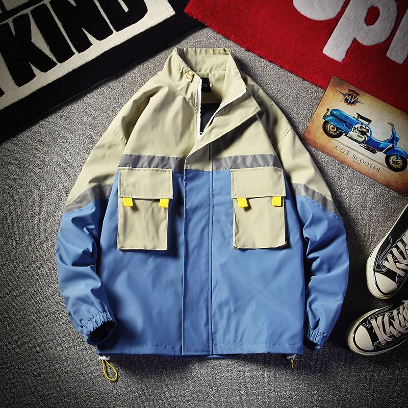 Куртка мужская с капюшоном в стиле Харадзюку уличная одежда хип-хоп ветровка