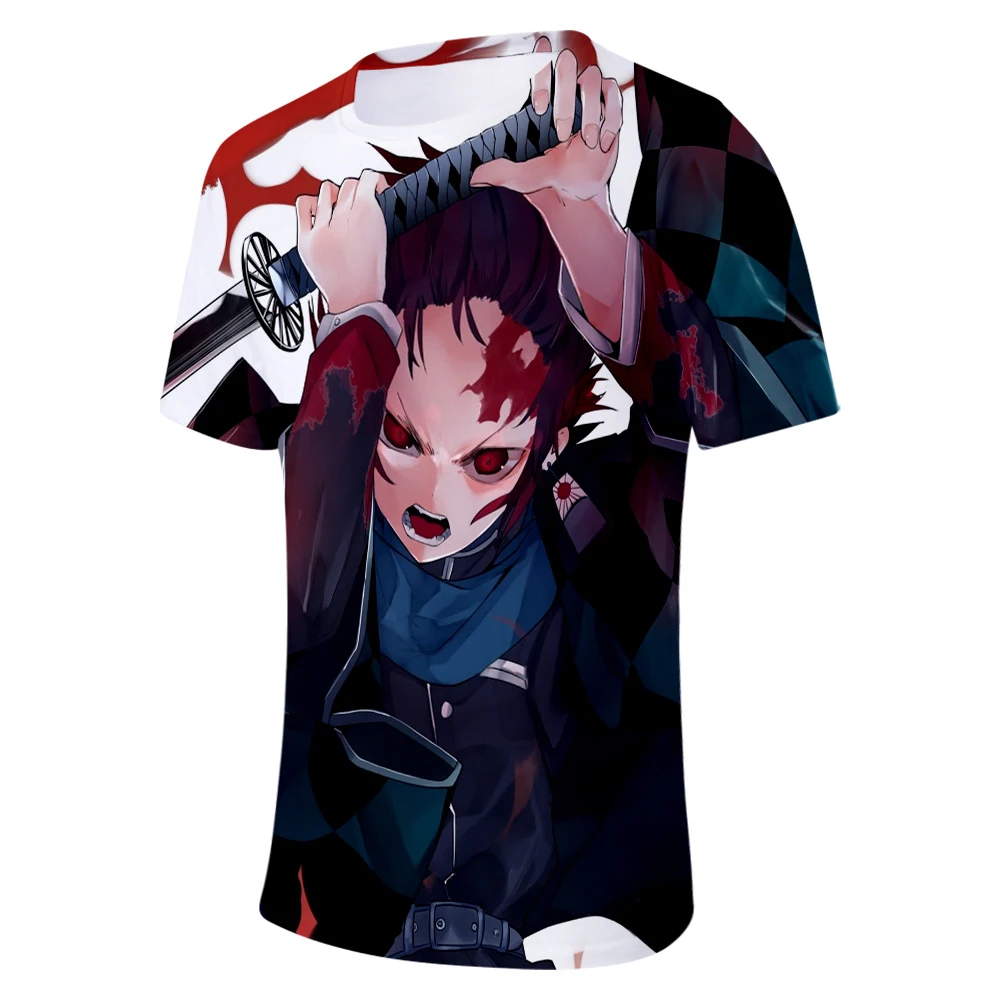 Demon Slayer: Kimetsu no Yaiba модный костюм для косплея с 3D принтом повседневные футболки