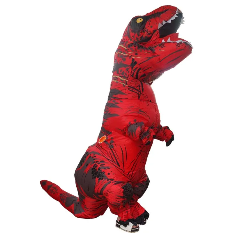 Костюм T rex для Хэллоуина карнавальный костюм взрослых надувной динозавра